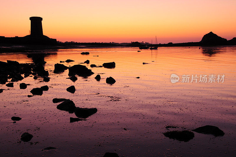 La Hocq港湾，泽西岛。